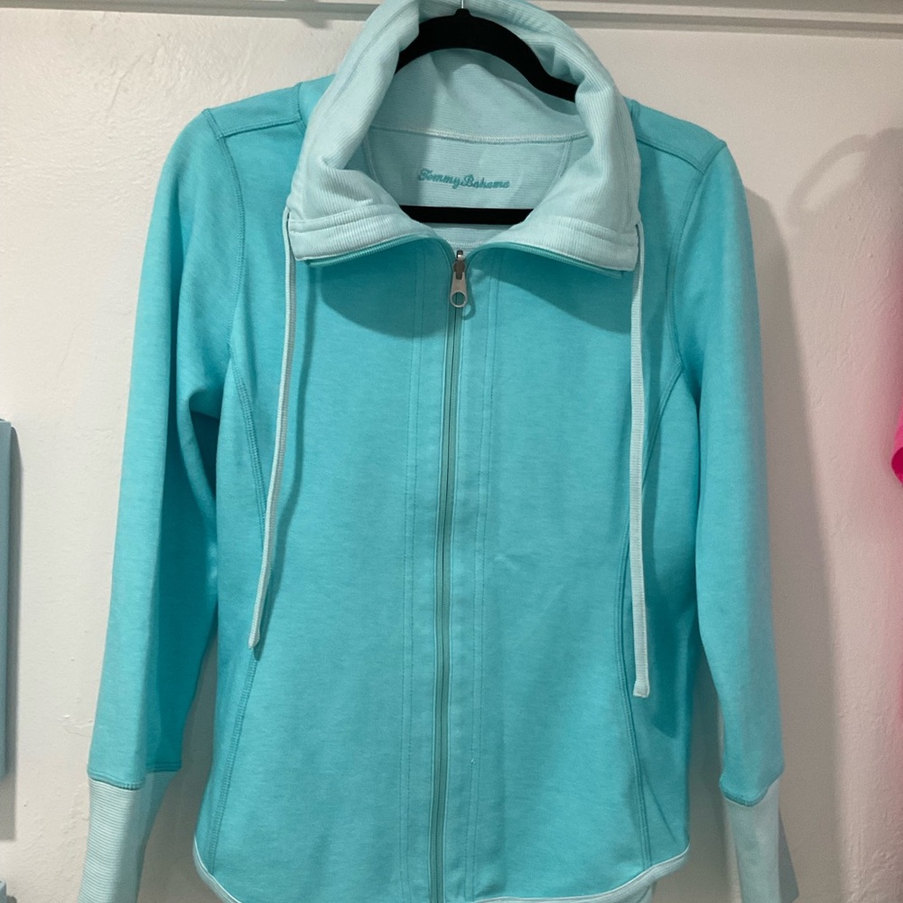 Tommy Bahama SunFade Full Zip Sweatshirt Blue M pristine pre-owned condition.